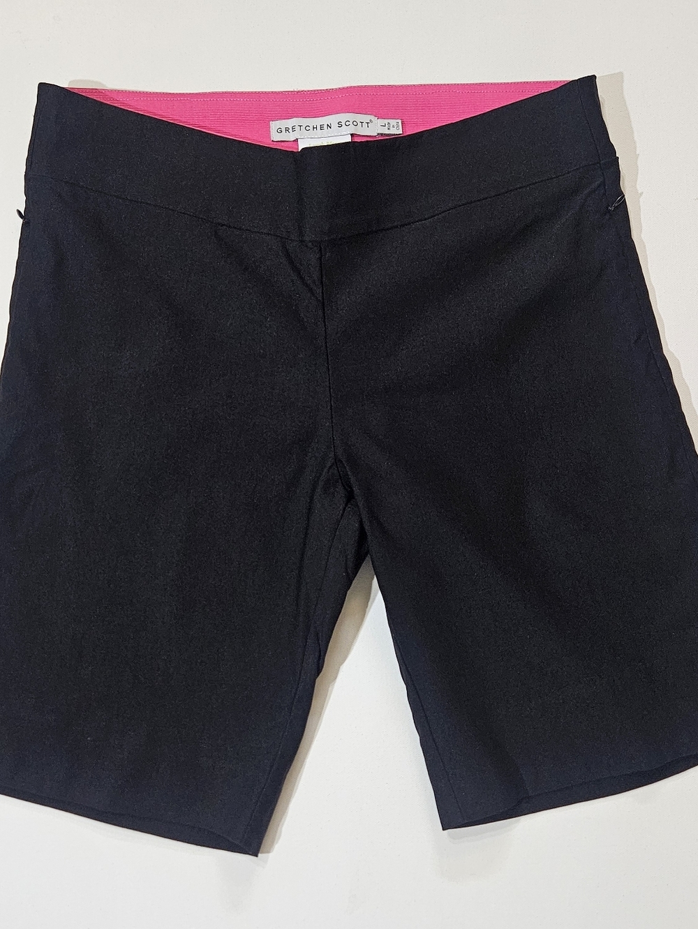 Gretchen Scott City Bermuda Shorts Womens Size Large Black Minimalist Activewear